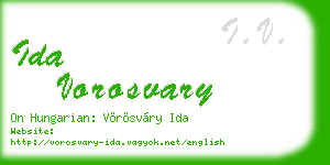 ida vorosvary business card